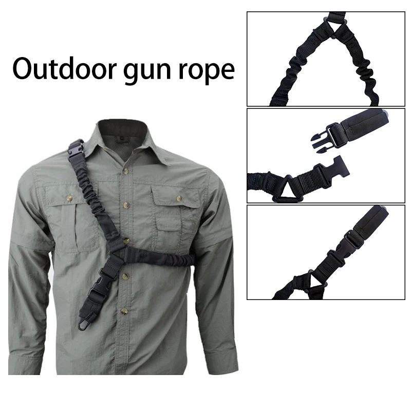Tactical One Single Point Rilfe Sling Adjustable Bungee Quick Release Gun Sling Strap for M4 /AR15
Tactical One Single Point Rilfe Sling Adjustable Bungee Quick Release Gun Sling Strap for M4 /AR15