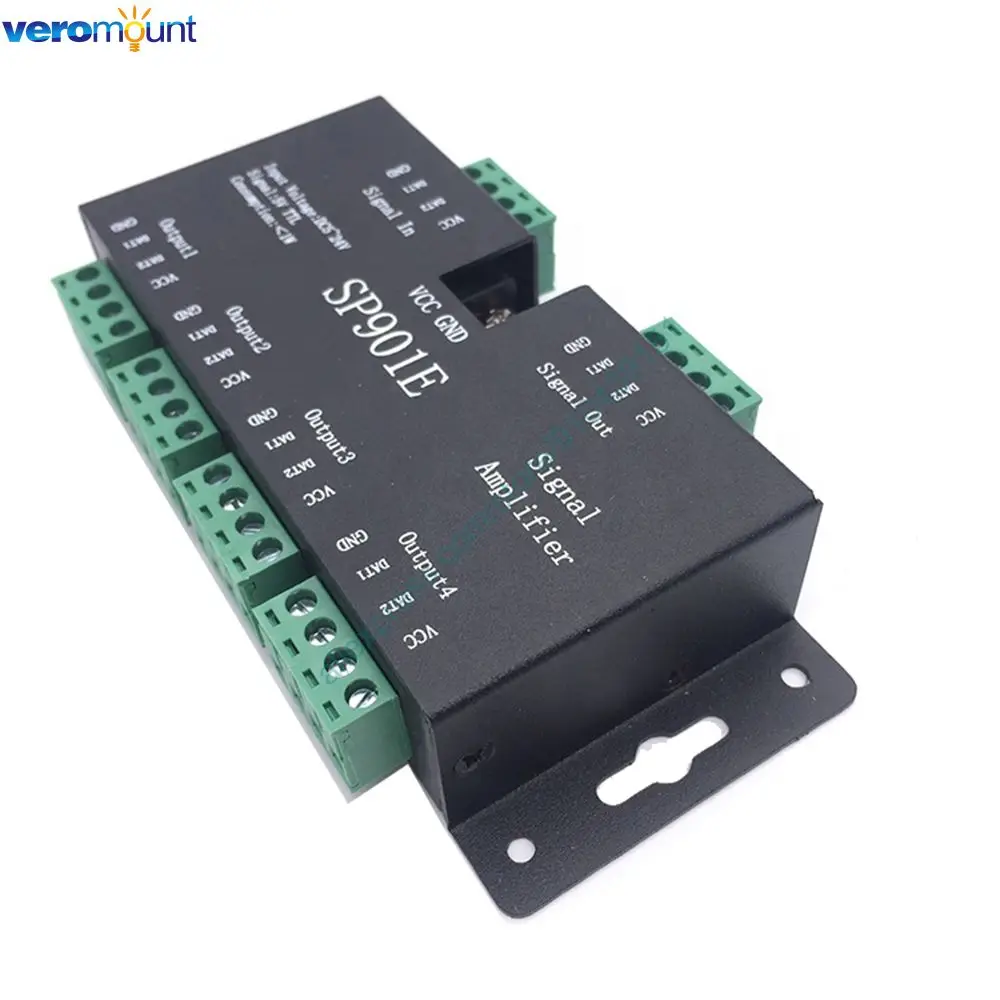 SP901E SPI Signal Amplifier DC5-24V for WS2812B WS2811 WS2813 Pixel RGB LED Strip Addressable Dream Color Tape Signal Controller
SP901E SPI Signal Amplifier DC5-24V for WS2812B WS2811 WS2813 Pixel RGB LED Strip Addressable Dream Color Tape Signal Controller