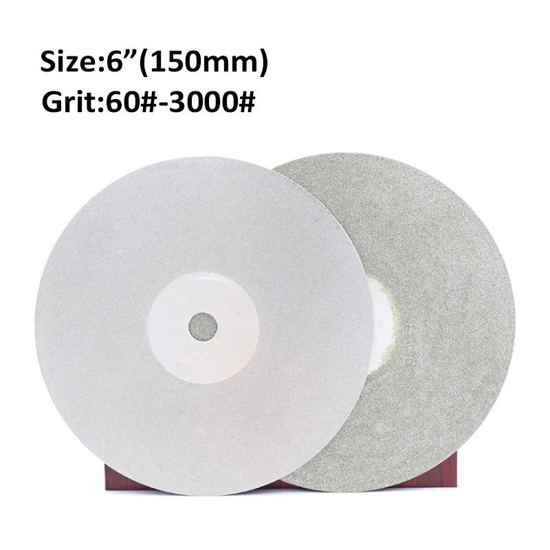 6 Inch Diamond Coated Flat Lap Wheel Polishing Wheels Jewelry Grinding Polished Disc 60-3000 Grit
6 Inch Diamond Coated Flat Lap Wheel Polishing Wheels Jewelry Grinding Polished Disc 60-3000 Grit