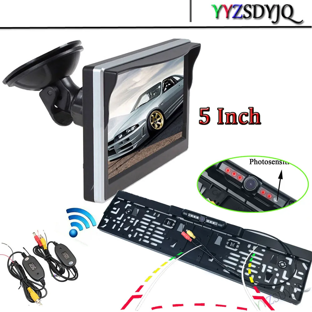 Parking 5 Inch Monitor HD Wireless Car Rear View Camera With 8 IR Night Vision Dynamic Trajectory Backup Parking Assistance
Parking 5 Inch Monitor HD Wireless Car Rear View Camera With 8 IR Night Vision Dynamic Trajectory Backup Parking Assistance