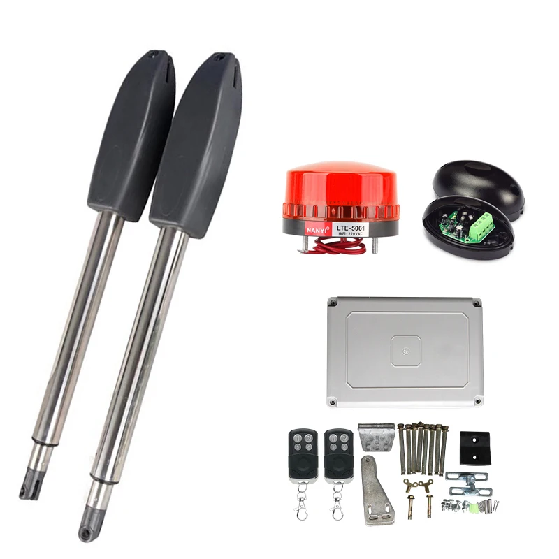 400KG Automatic Double Leaf Swing Gate Opener Drive with Light Sensor Remote Control Swing Door Operator Motor Access Control
400KG Automatic Double Leaf Swing Gate Opener Drive with Light Sensor Remote Control Swing Door Operator Motor Access Control