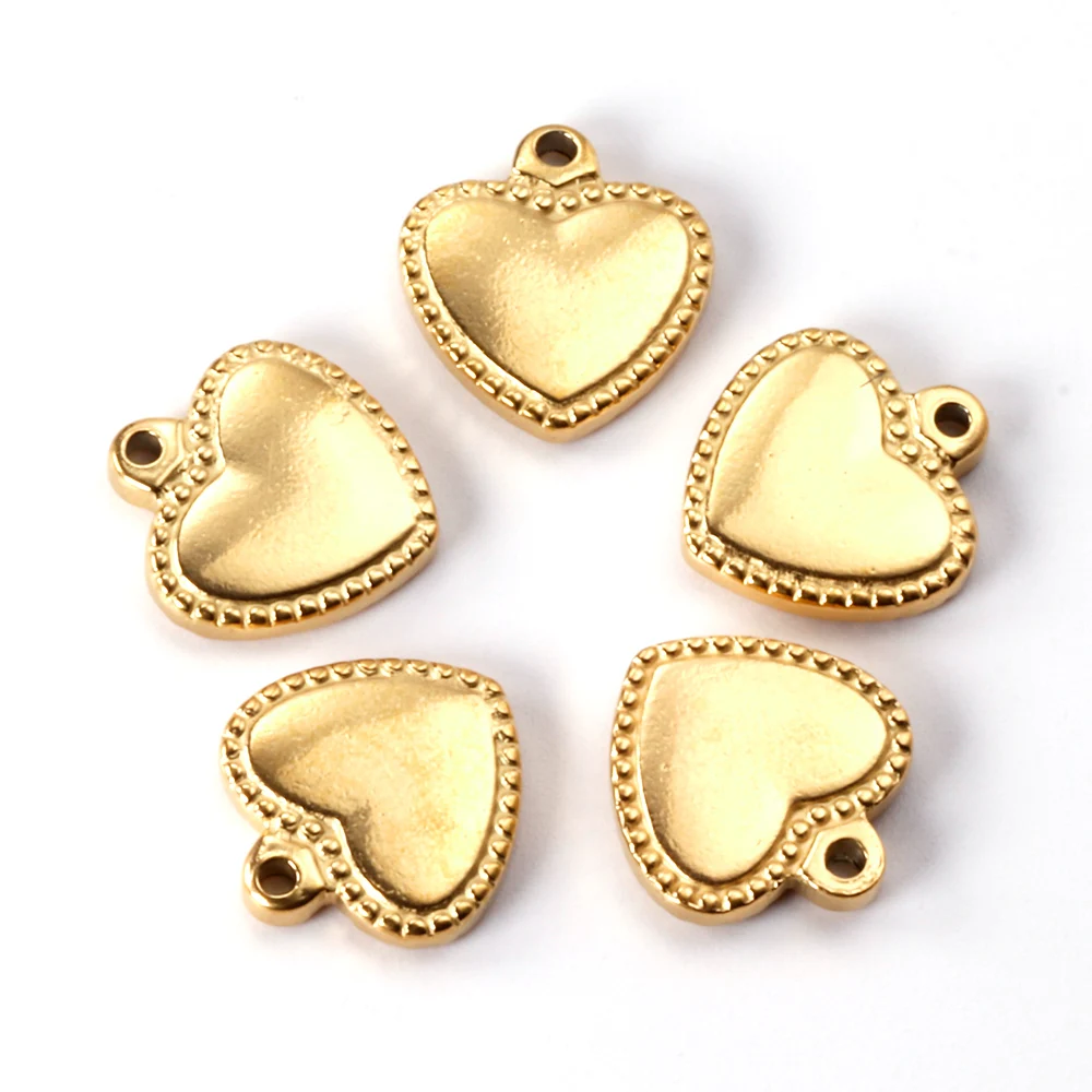 ASON Stainless Steel Gold Color Heart Pendant Single Hole Charms For Jewelry Making Necklace Bracelet Accessories DIY Supplies
ASON Stainless Steel Gold Color Heart Pendant Single Hole Charms For Jewelry Making Necklace Bracelet Accessories DIY Supplies