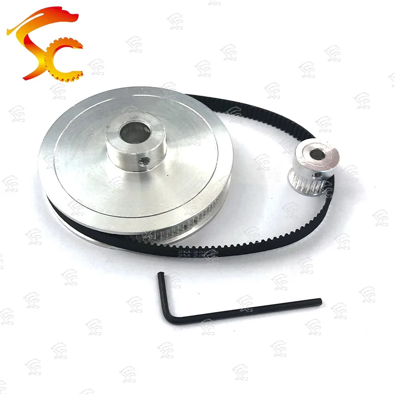 1set Timing Belt Pulley GT2/2M 100teeth 20teeth Reduction 5:1/1:5 3D printer parts belt width 6mm Bore 8&5mm,GT2/2M-280-6MM belt
1set Timing Belt Pulley GT2/2M 100teeth 20teeth Reduction 5:1/1:5 3D printer parts belt width 6mm Bore 8&5mm,GT2/2M-280-6MM belt