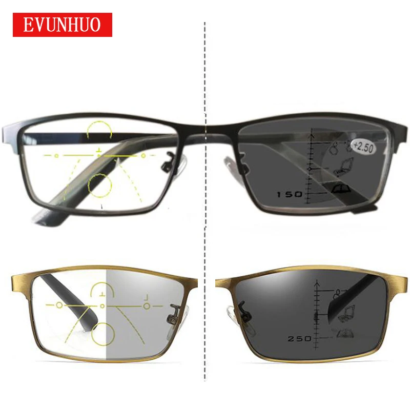 High Quality Progressive Multi Focal Reading Glasses Men Metal Photochromic Square Anti-blue Light Presbyopia Glasses Gold Color
High Quality Progressive Multi Focal Reading Glasses Men Metal Photochromic Square Anti-blue Light Presbyopia Glasses Gold Color