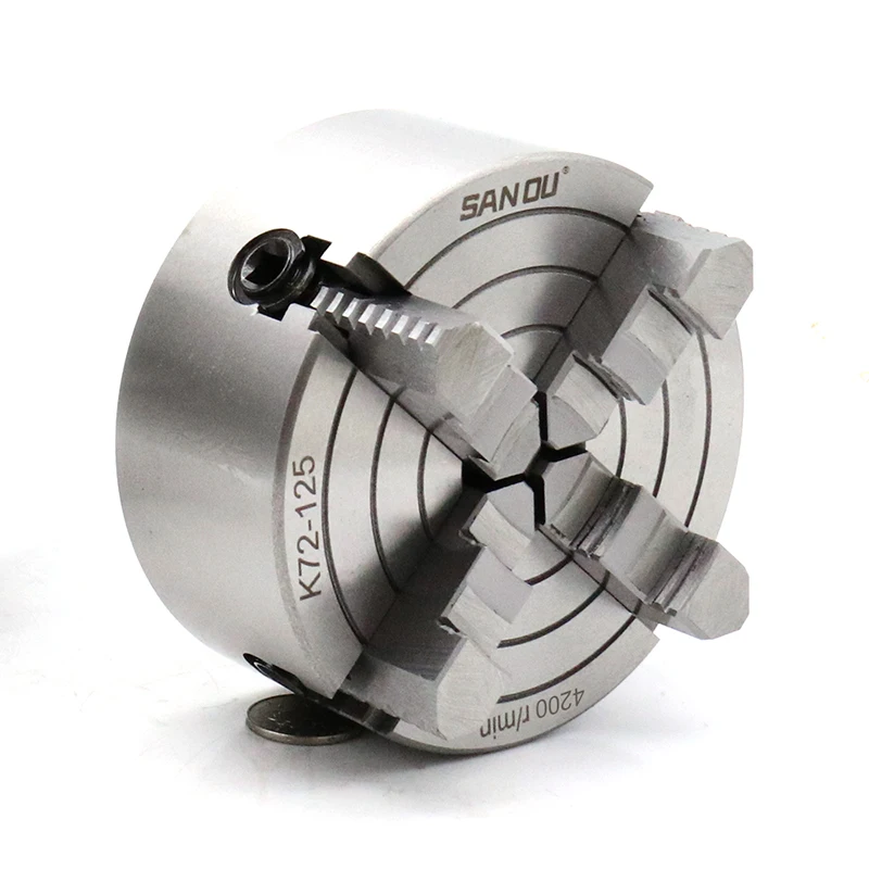 K72-125 Four Jaws Independent Chuck 125mm Manual for Welding Positioner Turn Table Accessories of CNC Lathe
K72-125 Four Jaws Independent Chuck 125mm Manual for Welding Positioner Turn Table Accessories of CNC Lathe