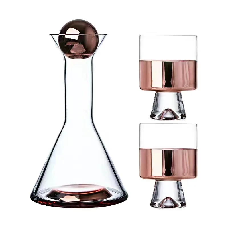 Light luxury cool kettle cup set large capacity triangle kettle set high-grade high color glass kettle ornaments
Light luxury cool kettle cup set large capacity triangle kettle set high-grade high color glass kettle ornaments