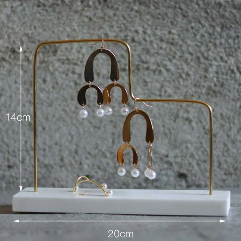 High Quality Marble Brass Jewelry Display Stand Earrings Necklace Stand Household Display Stand Necklace Storage Display Props
High Quality Marble Brass Jewelry Display Stand Earrings Necklace Stand Household Display Stand Necklace Storage Display Props