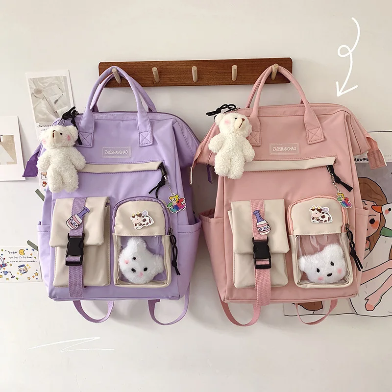 2021 Women Waterproof Candy Colors Backpacks Fancy High School Bags Preppy Purple Backpack for Teenage Girl Cute Travel Rucksack
2021 Women Waterproof Candy Colors Backpacks Fancy High School Bags Preppy Purple Backpack for Teenage Girl Cute Travel Rucksack