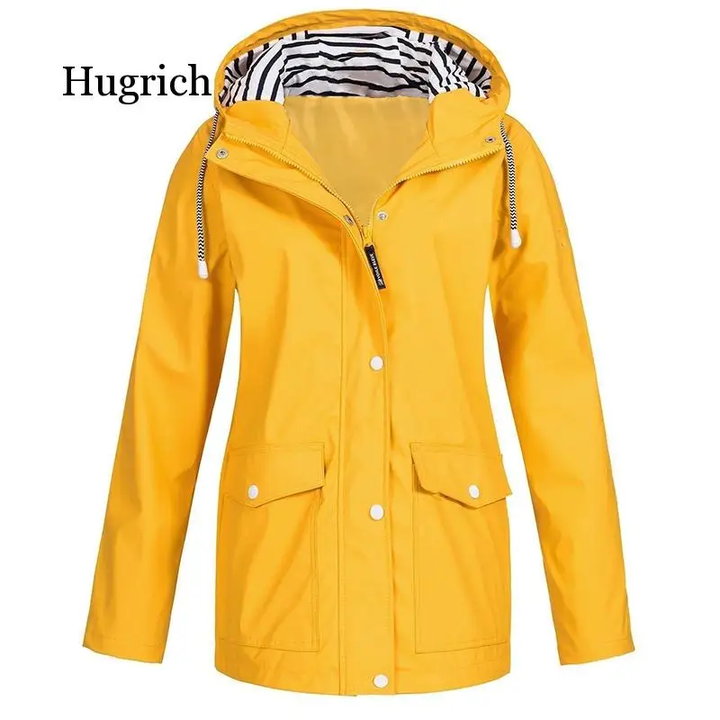 Women Jackets Fashion Female Solid Rain Jacket Outdoor Waterproof Hooded Raincoat Windbreaker Lightweight Winter Coat Jacket
Women Jackets Fashion Female Solid Rain Jacket Outdoor Waterproof Hooded Raincoat Windbreaker Lightweight Winter Coat Jacket