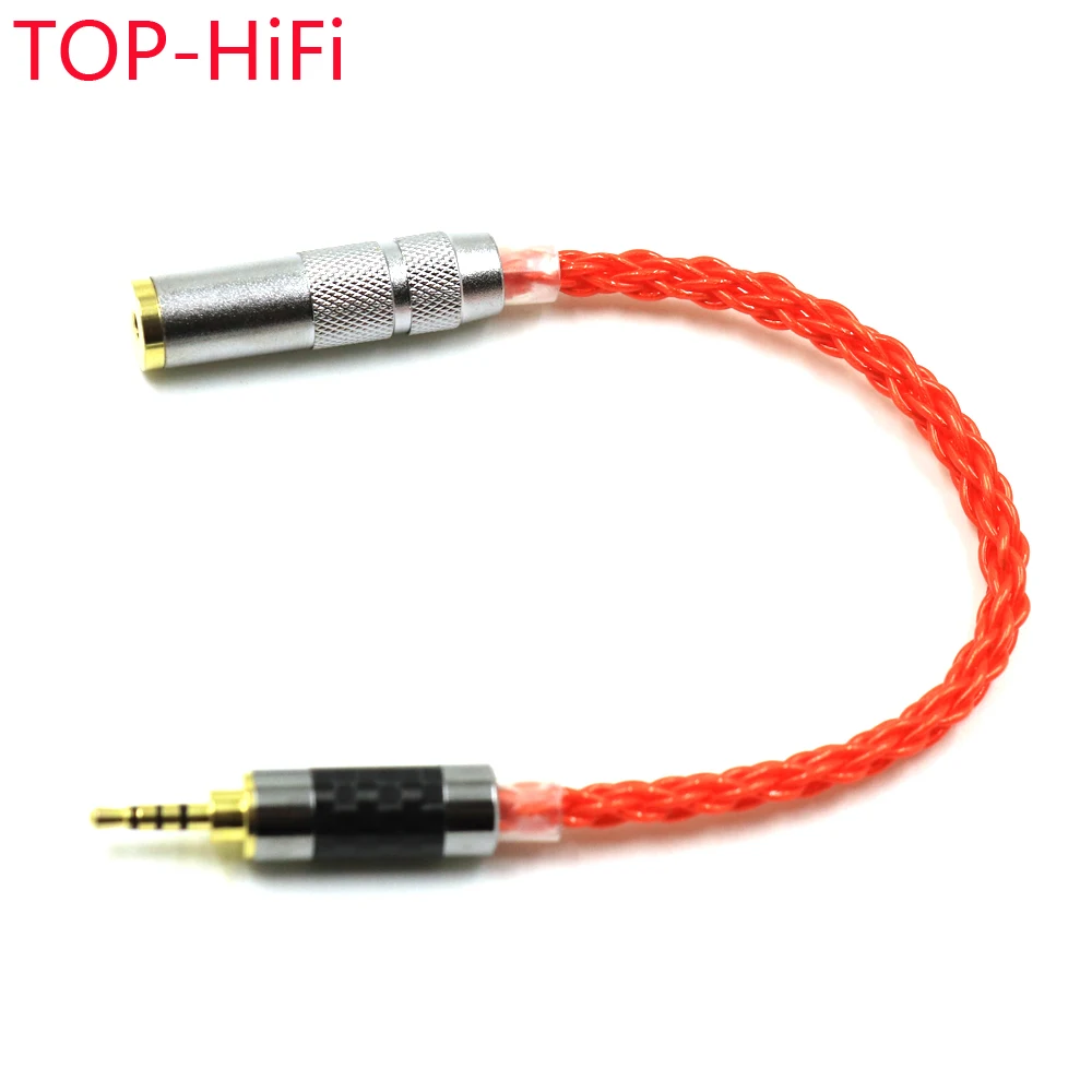 TOP-HiFi 10cm UPOCC Single Crystal Silver 2.5mm TRRS Balanced Male to 2.5mm TRRS Female Earphone Audio Adapter Cable
TOP-HiFi 10cm UPOCC Single Crystal Silver 2.5mm TRRS Balanced Male to 2.5mm TRRS Female Earphone Audio Adapter Cable