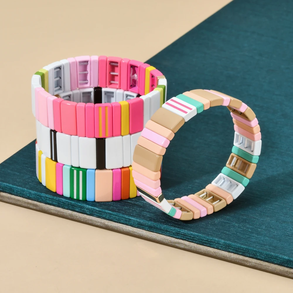 Wide Handcuffs Color Beaded Bracelet For Women Jewelry Boho Bracelets Fashion Elastic Pulsera Mujer Moda Enamel Beads Jewellery
Wide Handcuffs Color Beaded Bracelet For Women Jewelry Boho Bracelets Fashion Elastic Pulsera Mujer Moda Enamel Beads Jewellery