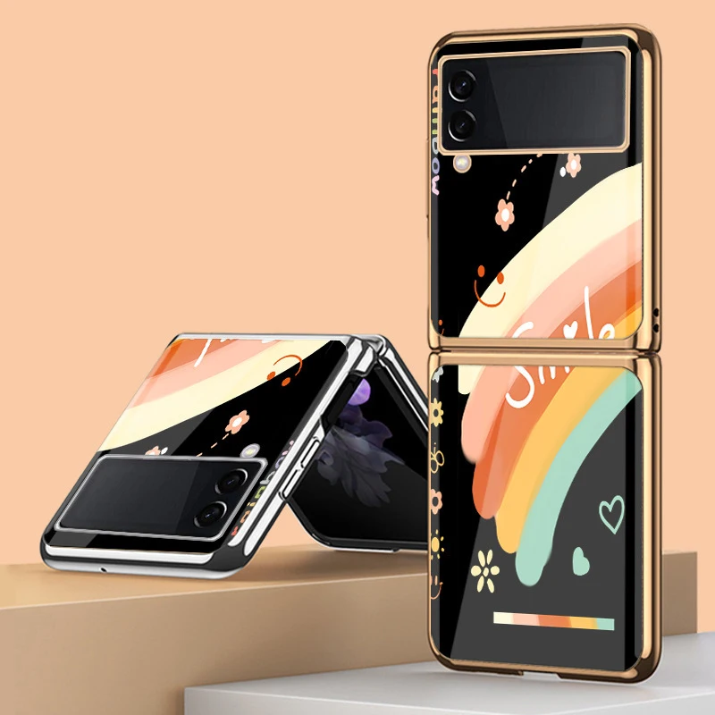 Чехол-книжка Z Flip 3 для Samsung Galaxy Z Flip 3 Z Flip 2 Радужный улыбка узор покрытие закаленное стекло Coque чехол для телефона
Чехол-книжка Z Flip 3 для Samsung Galaxy Z Flip 3 Z Flip 2 Радужный улыбка узор покрытие закаленное стекло Coque чехол для телефона