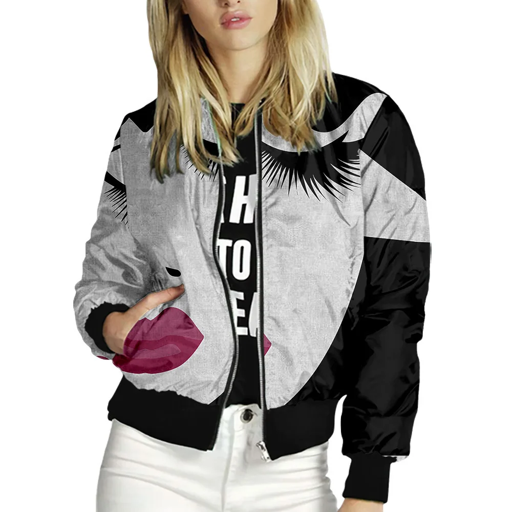 Women 2021 Retro Printed Jackets Ladies Zipper Up Bomber Outwear Autumn Long Sleeve Short Thin Slim Casual Pocket Biker Coats
Women 2021 Retro Printed Jackets Ladies Zipper Up Bomber Outwear Autumn Long Sleeve Short Thin Slim Casual Pocket Biker Coats