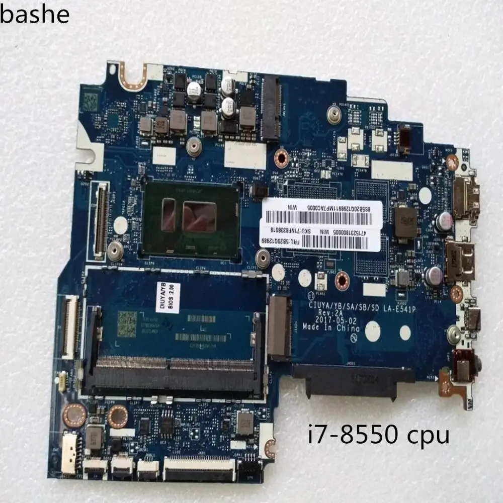 For Lenovo Yoga 520-14IKB Notebook Momotherboard I7-8550 CPU Integrated Graphics Card LA-E541P completed testing
For Lenovo Yoga 520-14IKB Notebook Momotherboard I7-8550 CPU Integrated Graphics Card LA-E541P completed testing