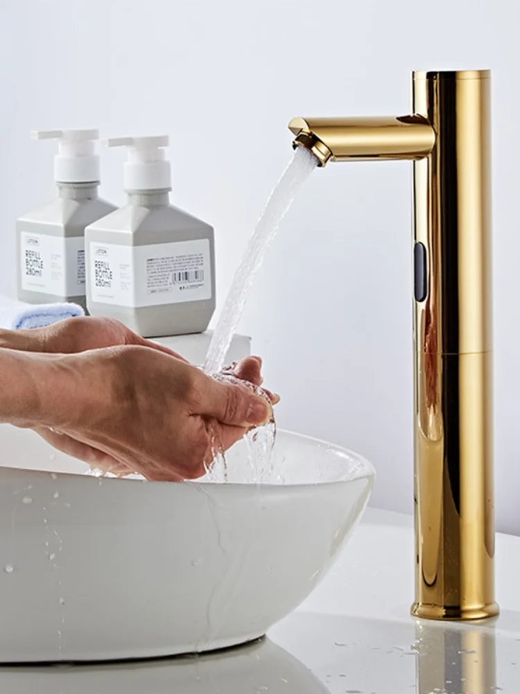 Brass Golden/Black Smart Sensor Bathroom Basin Faucet Automatic Sensor Faucet Hot Cold Water Mixer Crane Bathroom Faucet 31.2cm
Brass Golden/Black Smart Sensor Bathroom Basin Faucet Automatic Sensor Faucet Hot Cold Water Mixer Crane Bathroom Faucet 31.2cm