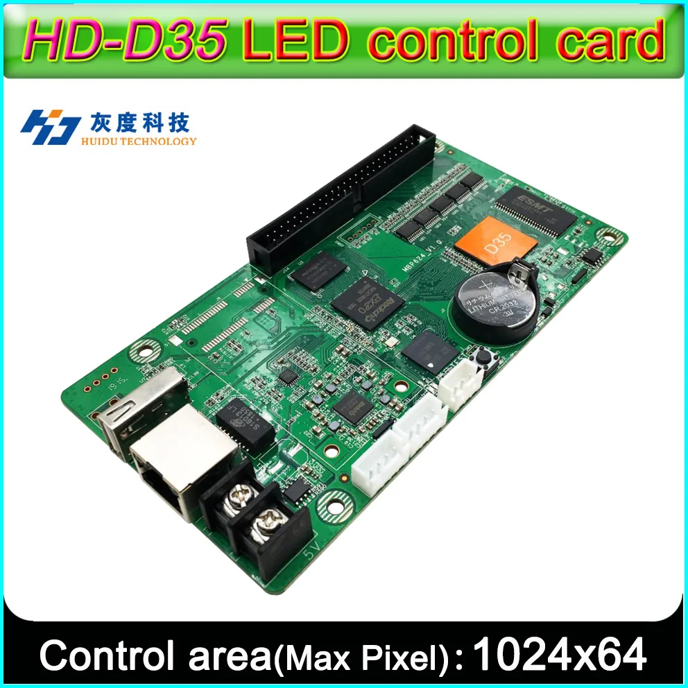 HD-D35 плата управления полноцветным светодиодным дисплеем, сетевой RJ45, u-диск, контроллер видеоэкрана
HD-D35 плата управления полноцветным светодиодным дисплеем, сетевой RJ45, u-диск, контроллер видеоэкрана