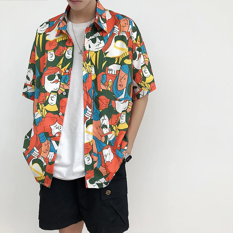Ins summer short sleeve Floral Shirt Men's and women's handsome Hawaiian beach loose Shirt harajuku shirts for men Factory 2021
Ins summer short sleeve Floral Shirt Men's and women's handsome Hawaiian beach loose Shirt harajuku shirts for men Factory 2021
