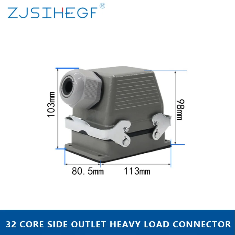 Heavy Duty Connector Rectangular Hdc-He-32 Core 16A Waterproof Aviation Plug Top And Side
Heavy Duty Connector Rectangular Hdc-He-32 Core 16A Waterproof Aviation Plug Top And Side