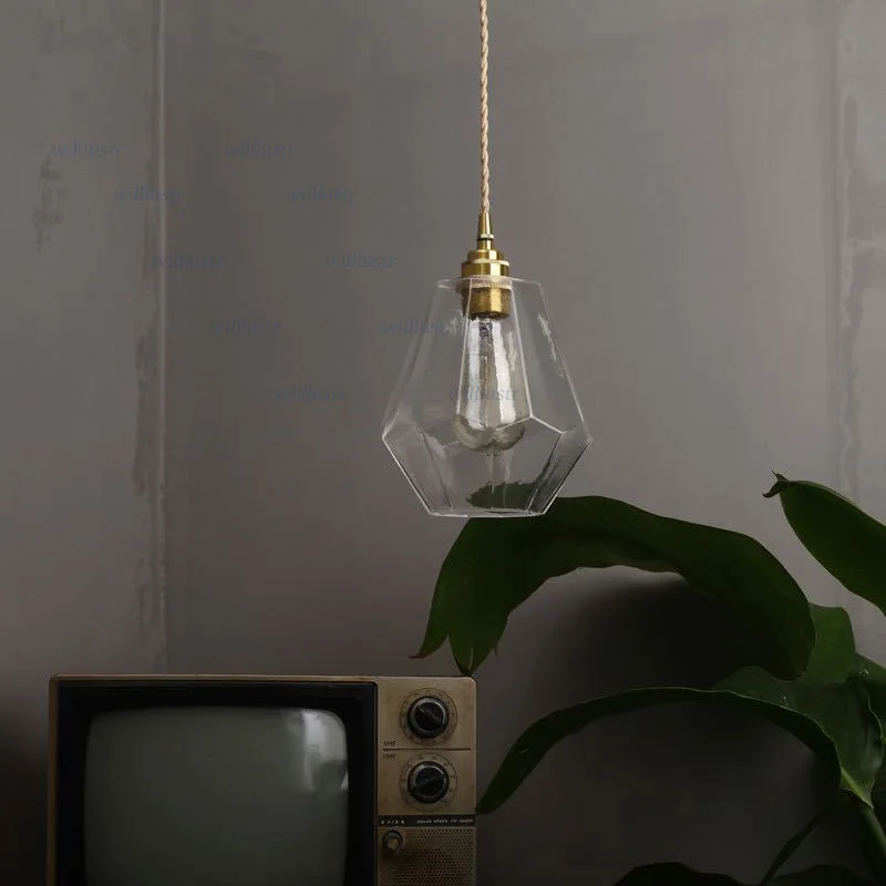 Retro Diamond Glass Pendant Light Brass Suspension Lamp Hotel Restaurant Bar Porch Aisle Bedside Dining Room Hanging Lighting
Retro Diamond Glass Pendant Light Brass Suspension Lamp Hotel Restaurant Bar Porch Aisle Bedside Dining Room Hanging Lighting