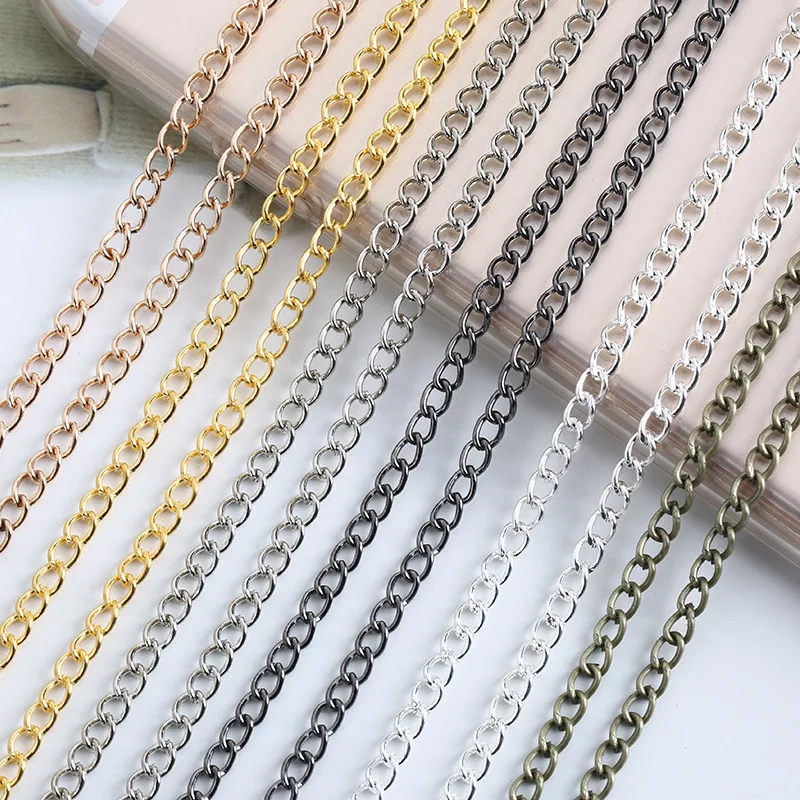 5m/lot Antique Bronze/Silver/Gold Color Metal Iron Link Chain Bulk Necklace Extender Chains for DIY Jewelry Making Material
5m/lot Antique Bronze/Silver/Gold Color Metal Iron Link Chain Bulk Necklace Extender Chains for DIY Jewelry Making Material