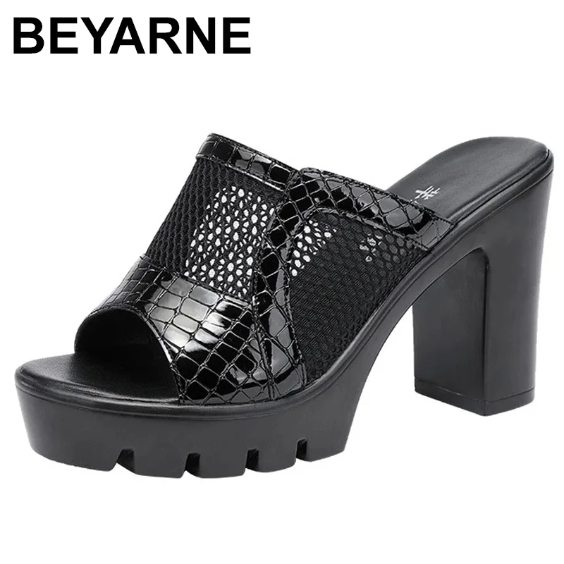 Туфли BEYARNEPatent-leather женские на высоком каблуке 10 см, летняя обувь с открытым носком, сланцы для офиса, 32-43
Туфли BEYARNEPatent-leather женские на высоком каблуке 10 см, летняя обувь с открытым носком, сланцы для офиса, 32-43