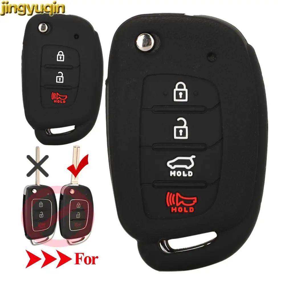 Jingyuqin Silicone Car Key Cover Case For Hyundai ix25 ix35 ix40 Elantra MISTRA Santa Solaris 3/4 Buttons
Jingyuqin Silicone Car Key Cover Case For Hyundai ix25 ix35 ix40 Elantra MISTRA Santa Solaris 3/4 Buttons