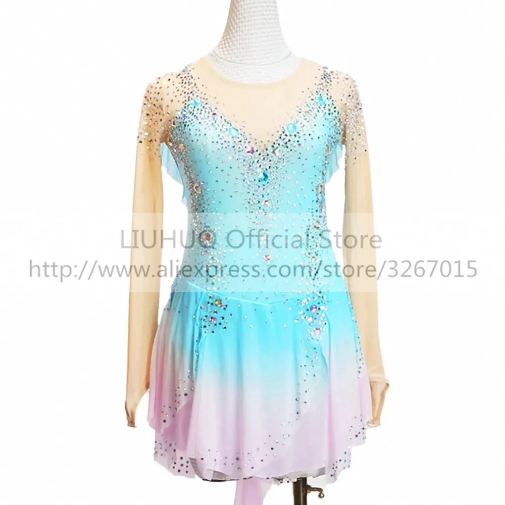 LIUHUO Women's Girls' Adult Kid Performance Long Sleeve Rhythmic Gymnastics Competition Leotard Ice Figure Skating Dress Blue
LIUHUO Women's Girls' Adult Kid Performance Long Sleeve Rhythmic Gymnastics Competition Leotard Ice Figure Skating Dress Blue