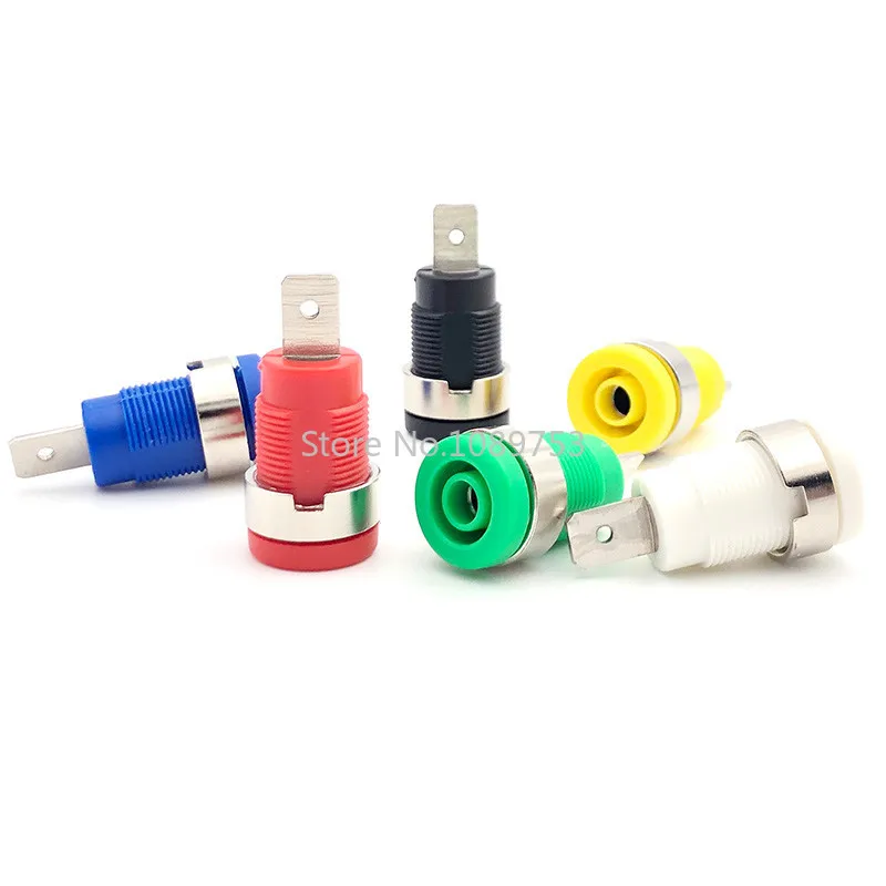 10Pcs/Lot 4mm Panel Mount Binding Post Connector Banana Female Jack Socket for 4mm Male Banana Plug
10Pcs/Lot 4mm Panel Mount Binding Post Connector Banana Female Jack Socket for 4mm Male Banana Plug