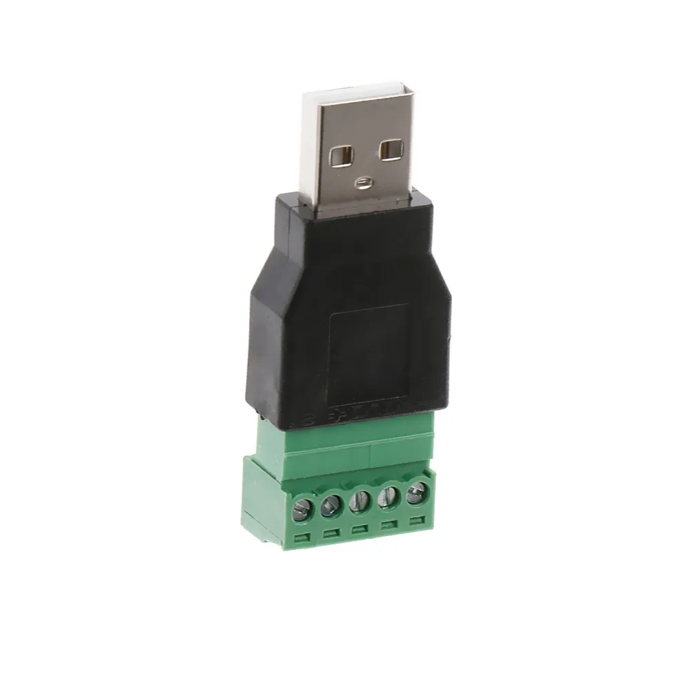 USB 2.0 Type A to 5P Screw Shield Terminal Plug Male/Female Plug Adapter Connector
USB 2.0 Type A to 5P Screw Shield Terminal Plug Male/Female Plug Adapter Connector