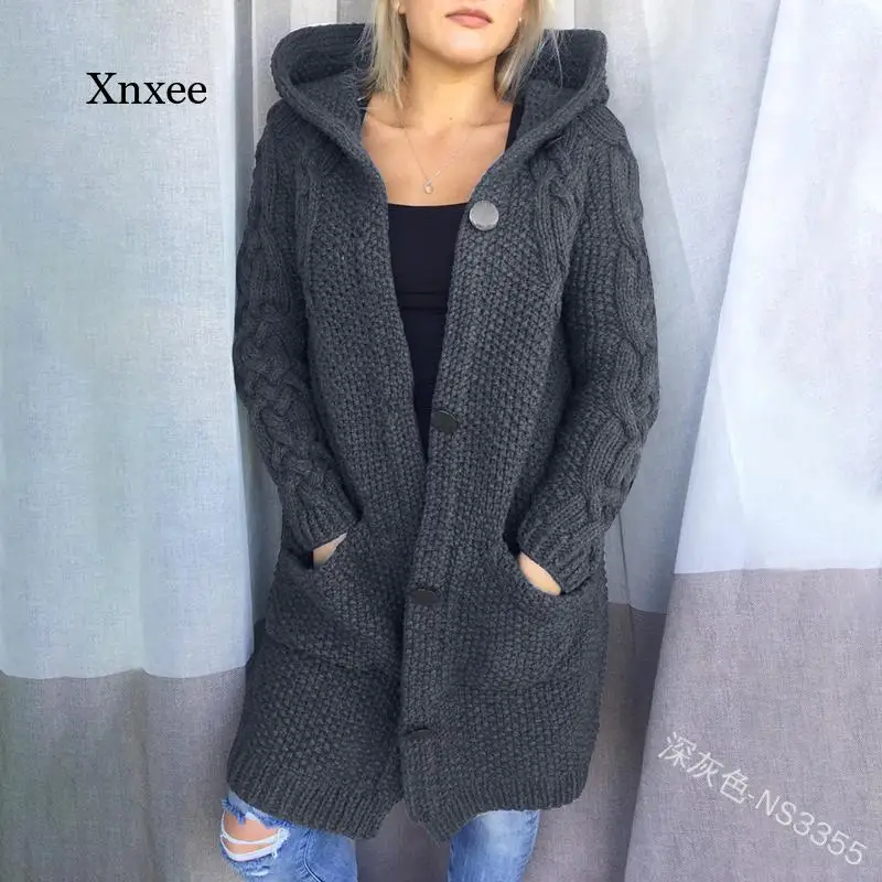 Autumn Knitted Cardigan Women Winter Hooded Sweaters Single Breasted Casual Slim Coat Trendy Long Sleeve Lady Sweater Clothing
Autumn Knitted Cardigan Women Winter Hooded Sweaters Single Breasted Casual Slim Coat Trendy Long Sleeve Lady Sweater Clothing