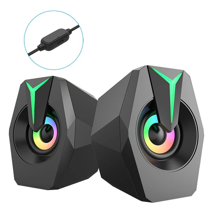 Компьютерные колонки с RGB-подсветкой, колонка для ПК, сабвуфер, звуковая колонка, звуковая коробка, компьютерные аксессуары, проводной USB-кабель для ноутбука
Компьютерные колонки с RGB-подсветкой, колонка для ПК, сабвуфер, звуковая колонка, звуковая коробка, компьютерные аксессуары, проводной USB-кабель для ноутбука