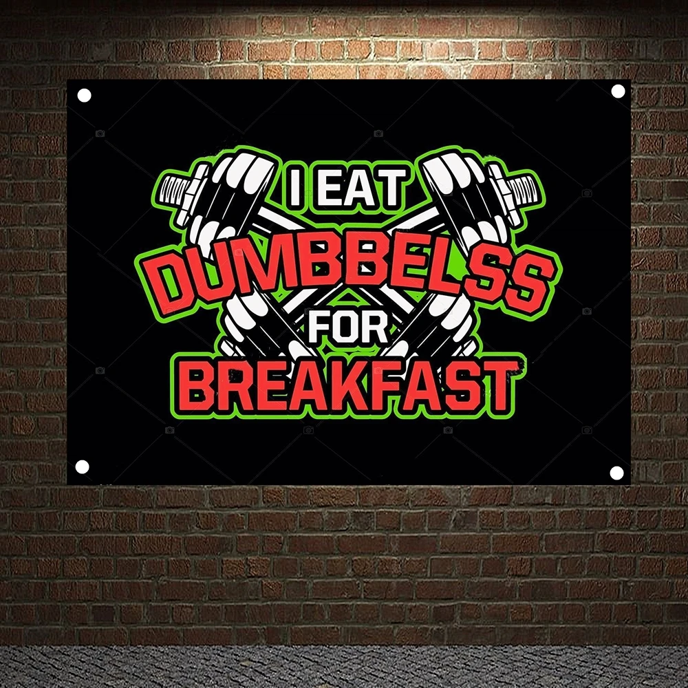 I EAT DUMBBELSS FOR BREAKFAST Motivational Workout Posters Exercise Banners Flags Wall Art Canvas Painting Tapestry Gym Decor
I EAT DUMBBELSS FOR BREAKFAST Motivational Workout Posters Exercise Banners Flags Wall Art Canvas Painting Tapestry Gym Decor