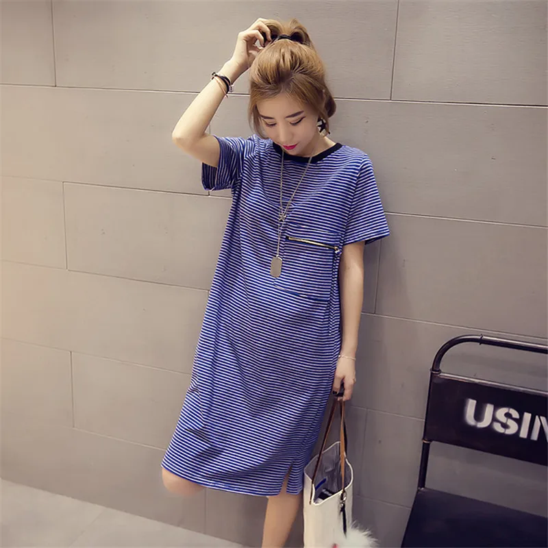 Summer 2020 Dress Cotton Female Striped T Shirt Women Short Sleeve Casual Loose Plus Size Tops 6XL 7XL Vestidos WXF997
Summer 2020 Dress Cotton Female Striped T Shirt Women Short Sleeve Casual Loose Plus Size Tops 6XL 7XL Vestidos WXF997