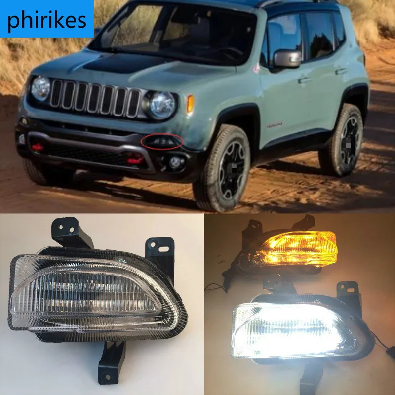 1set For Jeep renegade 2015 2016 2017 2018 LED DRL Daytime Running Light Daylights with yellow turn Signal lamp
1set For Jeep renegade 2015 2016 2017 2018 LED DRL Daytime Running Light Daylights with yellow turn Signal lamp