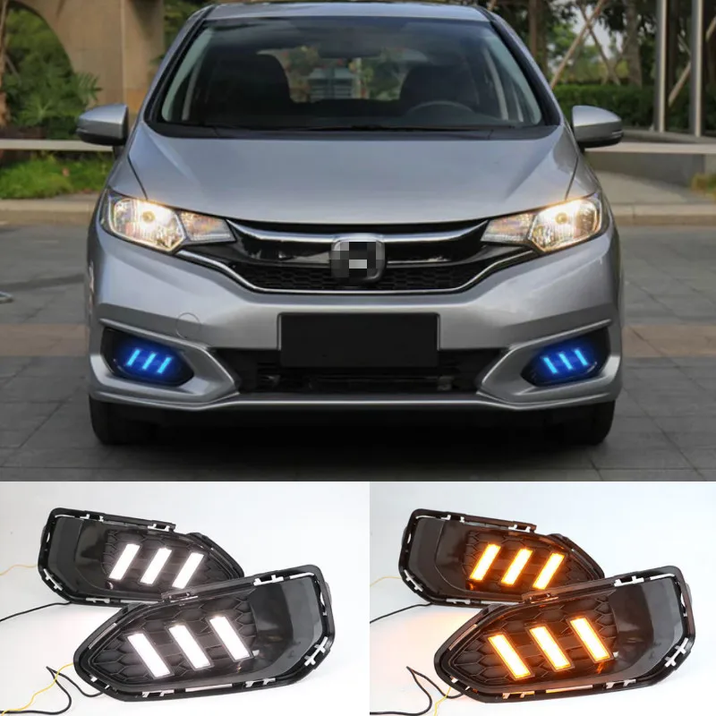 2 шт. для Honda jazz fit 2018 2019 светодиодный DRL дневные ходовые огни Дневные Противотуманные фары крышка с сигналом поворота
2 шт. для Honda jazz fit 2018 2019 светодиодный DRL дневные ходовые огни Дневные Противотуманные фары крышка с сигналом поворота