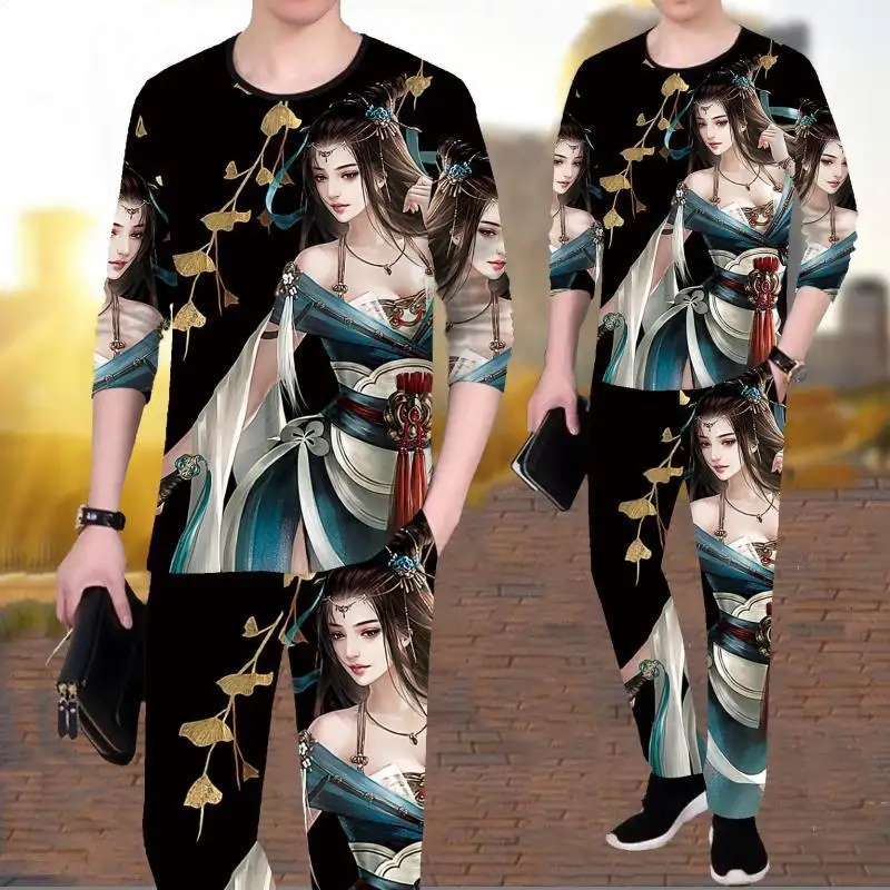 Autumn long-sleeved T-shirt casual round neck bottoming shirt large size trend Chinese style beauty pattern men's suit
Autumn long-sleeved T-shirt casual round neck bottoming shirt large size trend Chinese style beauty pattern men's suit