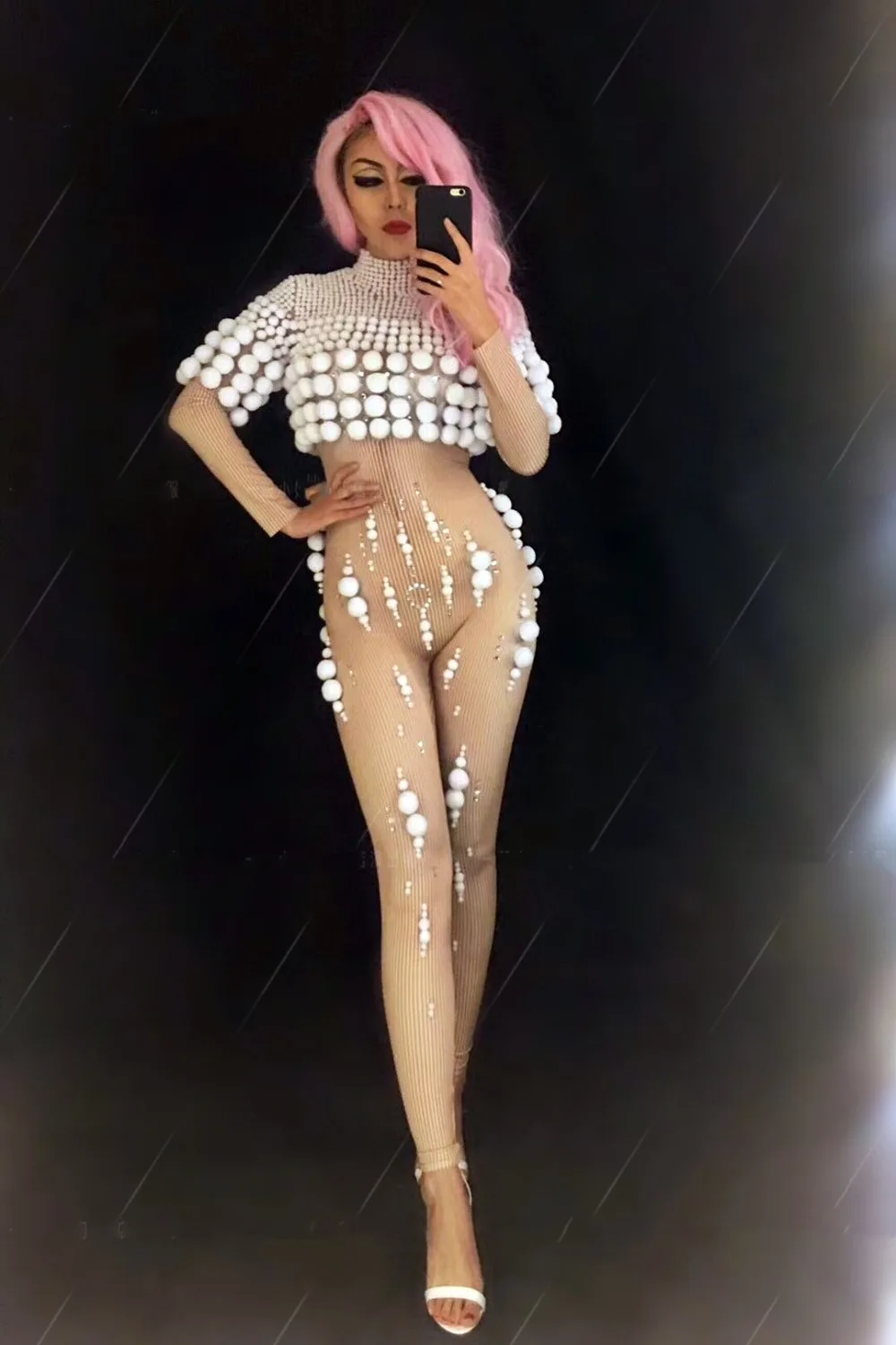 Stage Wear Singer Dancer Cosutme Sexy Small White Women Jumpsuit Nightclub Party Bodysuit Celebrate Birthday dance clothing
Stage Wear Singer Dancer Cosutme Sexy Small White Women Jumpsuit Nightclub Party Bodysuit Celebrate Birthday dance clothing
