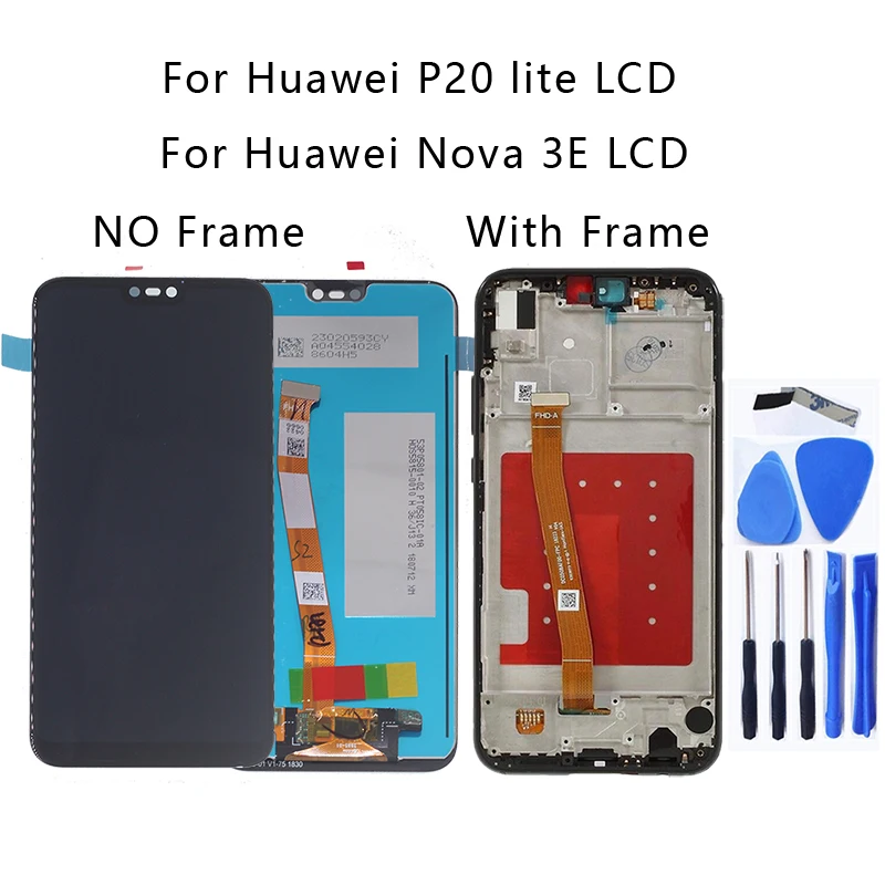 5.84" For Huawei P20 Lite LCD Display touch screen digitizer Assembly replacement Phone Repair kit For Huawei Nova 3e With Frame
5.84" For Huawei P20 Lite LCD Display touch screen digitizer Assembly replacement Phone Repair kit For Huawei Nova 3e With Frame