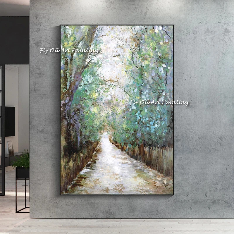 Abstract Landscape Green Trees and Road Oil Painting Handmade Wall Art for Living Room Home Decor WIth No Frame As A Gift
Abstract Landscape Green Trees and Road Oil Painting Handmade Wall Art for Living Room Home Decor WIth No Frame As A Gift