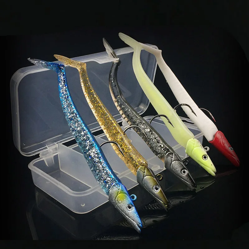 5pcs/lot Soft Lure Set 11cm 22g with Jig Head Soft Bait Ultimate Inshore Fishing Lure and Boat Fishing Lure for Seabass Lures
5pcs/lot Soft Lure Set 11cm 22g with Jig Head Soft Bait Ultimate Inshore Fishing Lure and Boat Fishing Lure for Seabass Lures