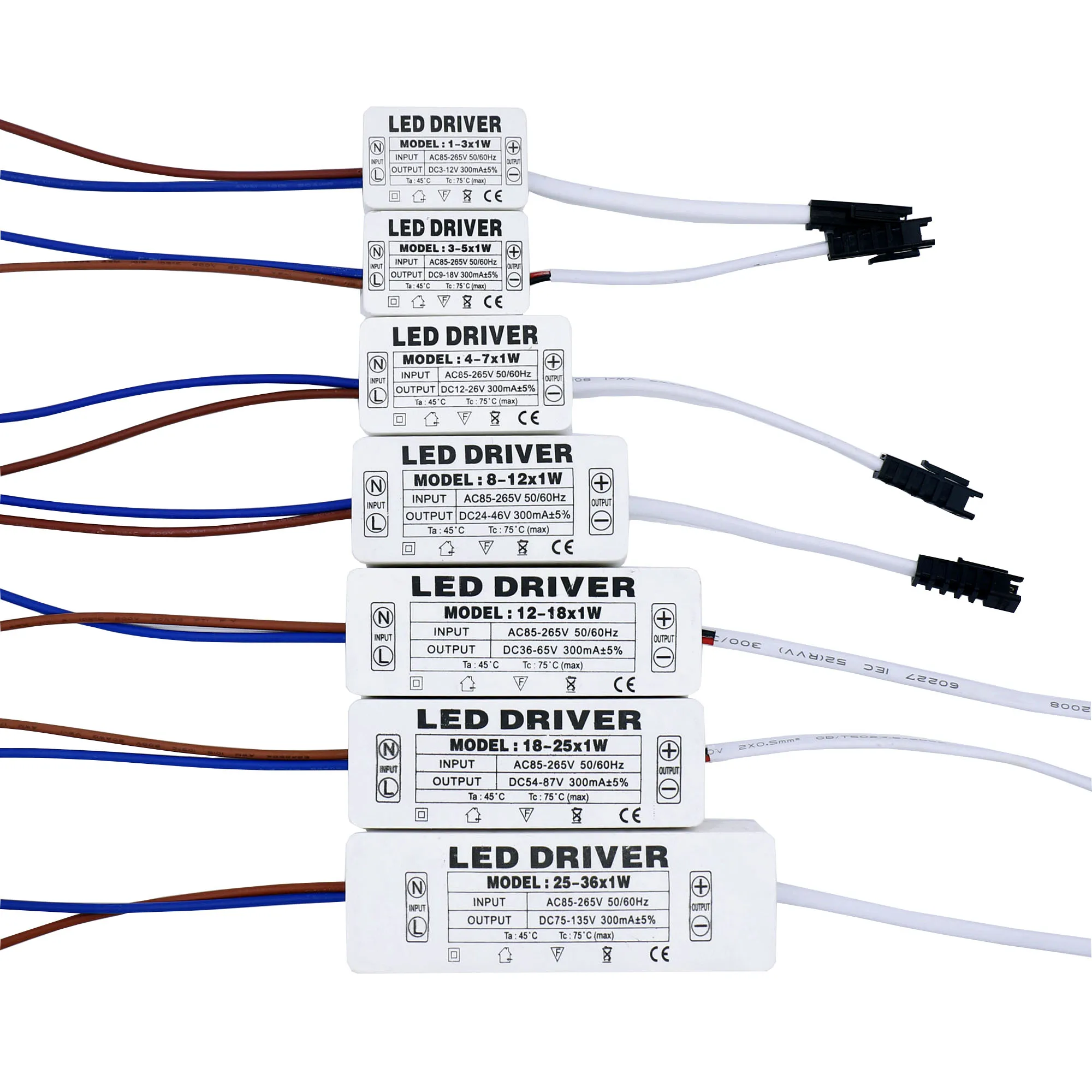 LED Driver 300mA 250mA 1W 3W 5W 10W 15W 18W 20W 25W 30W 36W LED Power Supply Unit AC85-265V Lighting Transformers For LED Lights
LED Driver 300mA 250mA 1W 3W 5W 10W 15W 18W 20W 25W 30W 36W LED Power Supply Unit AC85-265V Lighting Transformers For LED Lights