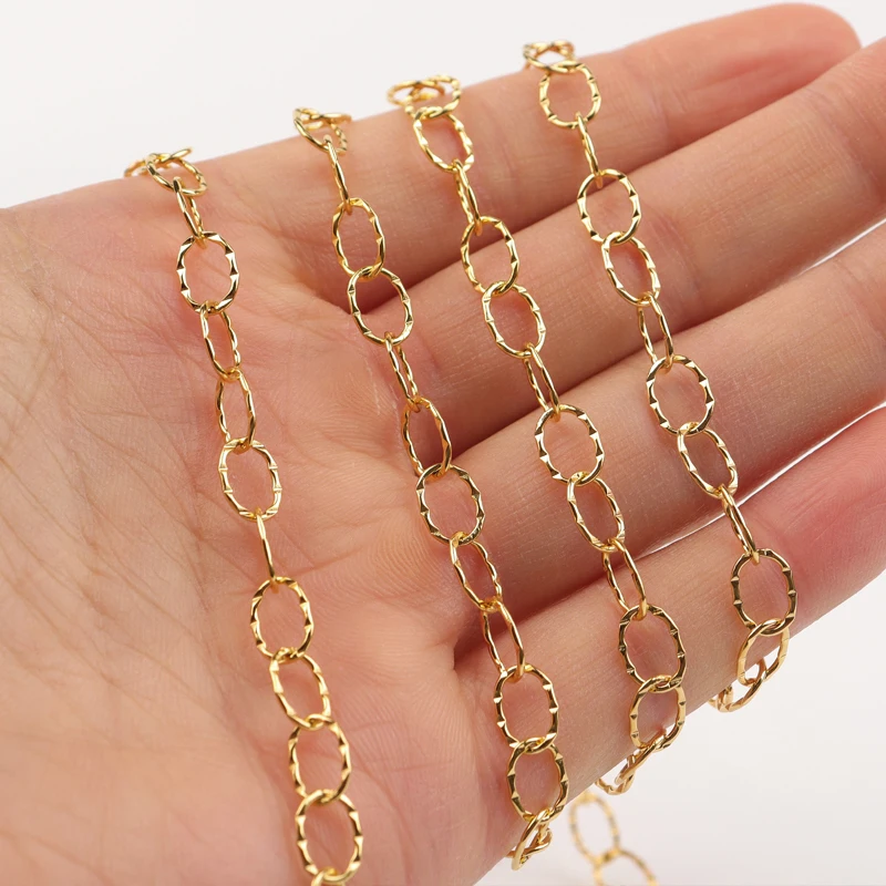 SAUVOO 6x9mm Stainless Steel Manualidades Gold Steel Color Flat O-Chain For Diy Fashion Jewelry Components Wholesale
SAUVOO 6x9mm Stainless Steel Manualidades Gold Steel Color Flat O-Chain For Diy Fashion Jewelry Components Wholesale