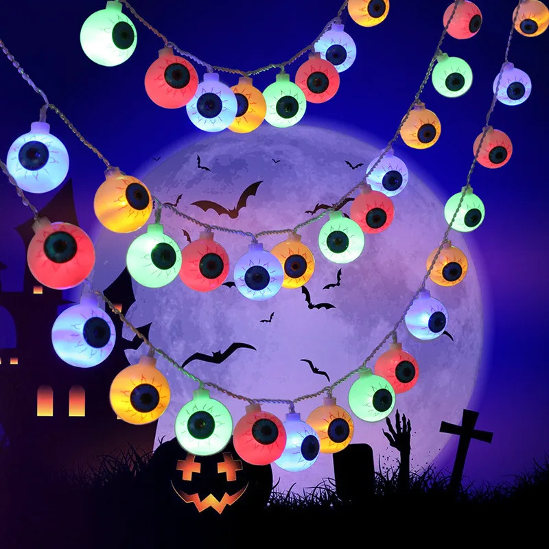 6M 40 LED Halloween Party Decoration Lights Eyeball Light String By Battery-powered DIY Halloween Courtyards Home Decor Supplies
6M 40 LED Halloween Party Decoration Lights Eyeball Light String By Battery-powered DIY Halloween Courtyards Home Decor Supplies