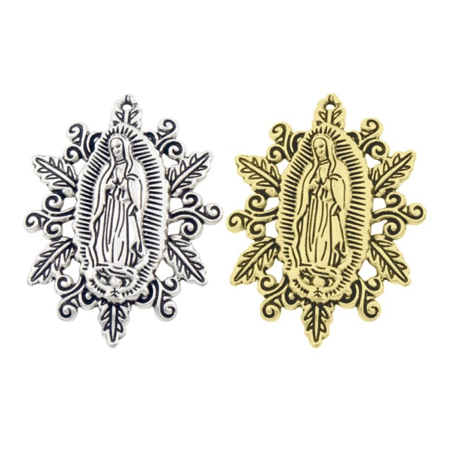 Retro Our Lady of the Holy Scapular Medal Charm Beads 50X37mm 6pcs Zinc Alloy Tibetan Silver Pendant L1790
Retro Our Lady of the Holy Scapular Medal Charm Beads 50X37mm 6pcs Zinc Alloy Tibetan Silver Pendant L1790