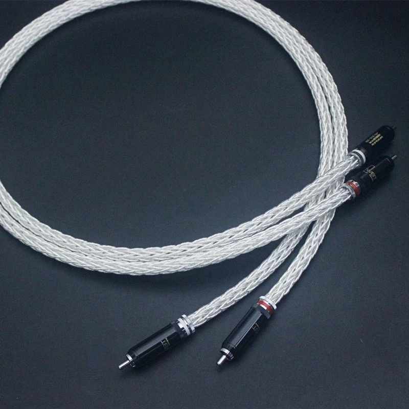 High Quality 8AG Silver Plated plated OCC RCA Cable High End HIFI RCA Audio Cables
High Quality 8AG Silver Plated plated OCC RCA Cable High End HIFI RCA Audio Cables