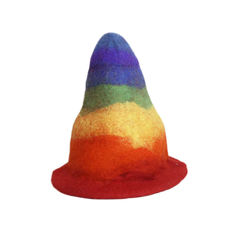 Hat Ornaments Steeple Woolen Felt Rainbow Wizard Hats Creative Gift Cute Funny Street Popular Vintage Warm Witch Hats Winter
Hat Ornaments Steeple Woolen Felt Rainbow Wizard Hats Creative Gift Cute Funny Street Popular Vintage Warm Witch Hats Winter