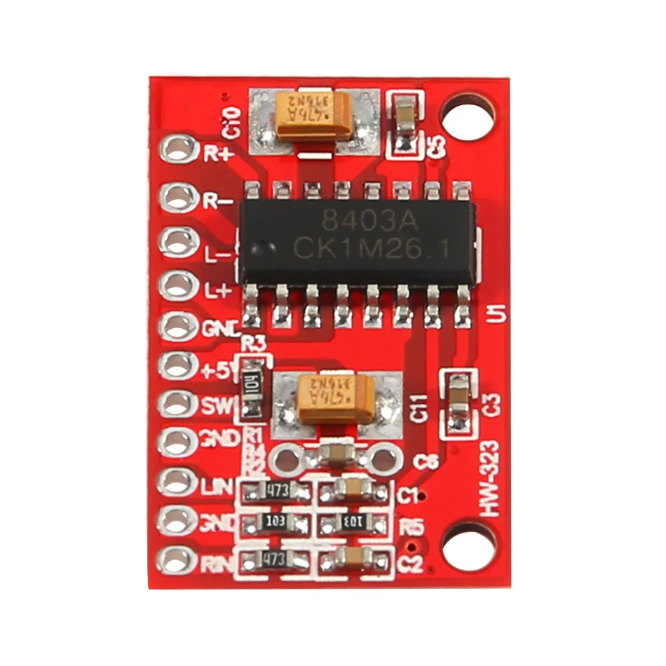 New Red Amplifiers Board PAM8403 DIY 2x3W Class D Digital 2.5V To 5V Power Super Ultra Mini Digital Amplifier Board Efficient
New Red Amplifiers Board PAM8403 DIY 2x3W Class D Digital 2.5V To 5V Power Super Ultra Mini Digital Amplifier Board Efficient