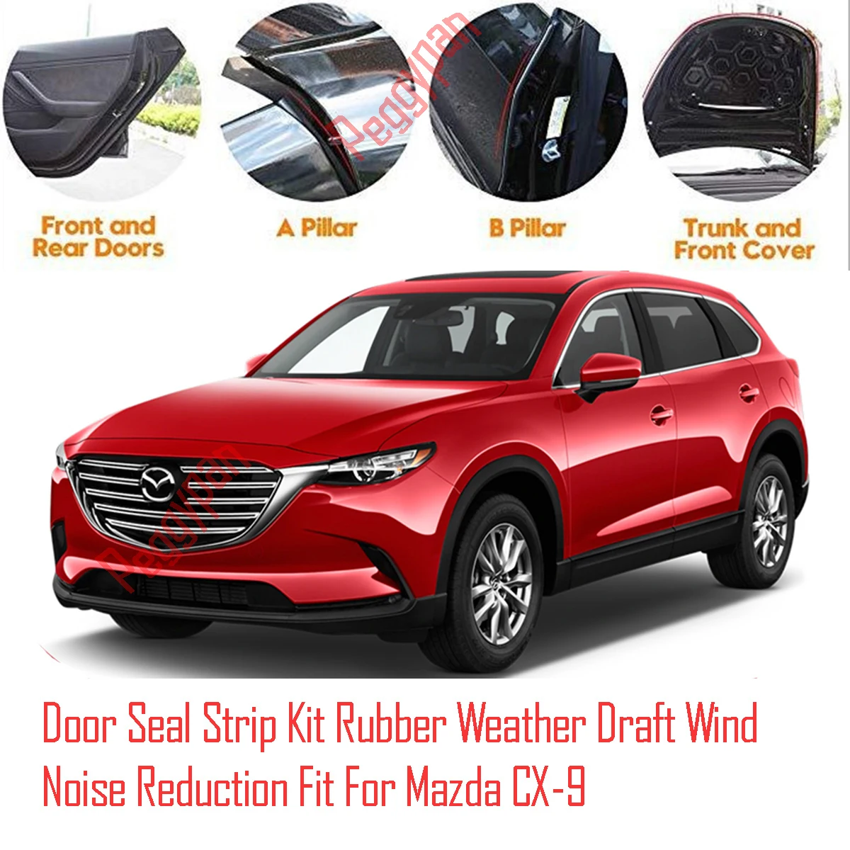 Door Seal Strip Kit Self Adhesive Window Engine Cover Soundproof Rubber Weather Draft Wind Noise Reduction Fit For Mazda CX-9
Door Seal Strip Kit Self Adhesive Window Engine Cover Soundproof Rubber Weather Draft Wind Noise Reduction Fit For Mazda CX-9
