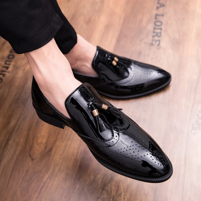 Luxury Brand Fashion Leather Leisure Comfy Casual Shoes Italian Pointed Toe Tassel Loafers Slip On Gentleman Shoes Sapatos II
Luxury Brand Fashion Leather Leisure Comfy Casual Shoes Italian Pointed Toe Tassel Loafers Slip On Gentleman Shoes Sapatos II