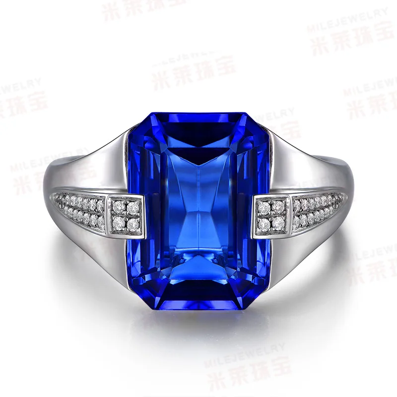 Handmade Square 8ct Lab Sapphire Ring Real 925 sterling silver Jewelry Engagement Wedding band Rings for men Party accessory
Handmade Square 8ct Lab Sapphire Ring Real 925 sterling silver Jewelry Engagement Wedding band Rings for men Party accessory
